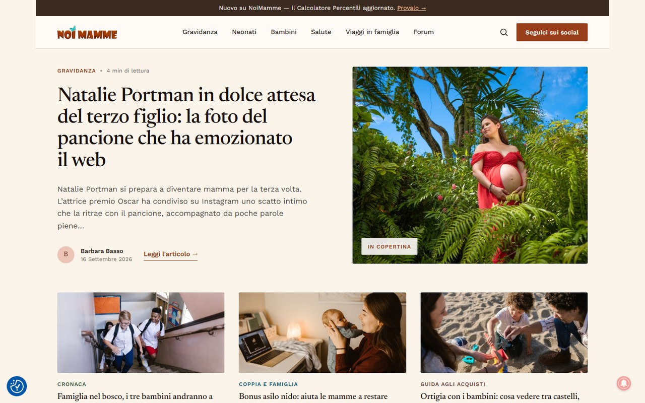 Homepage di NoiMamme.it